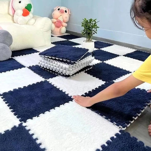 PACK 12 ALFOMBRAS ROMPECABEZAS DE FELPA🤩+ 1 QUITA PELUSA ¡GRATIS!