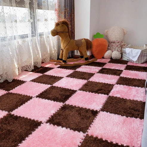 PACK 12 ALFOMBRAS ROMPECABEZAS DE FELPA🤩+ 1 QUITA PELUSA ¡GRATIS!