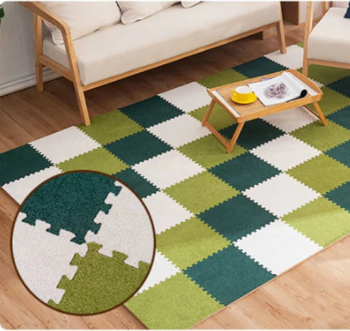 PACK 12 ALFOMBRAS ROMPECABEZAS DE FELPA🤩+ 1 QUITA PELUSA ¡GRATIS!