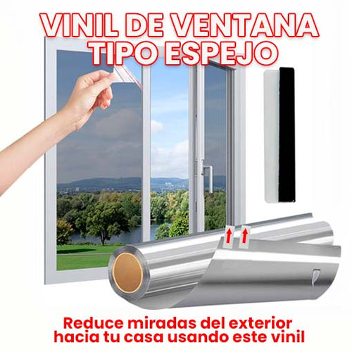 Vinil de ventana🔥 100% privacidad con acabado tipo espejo✅
