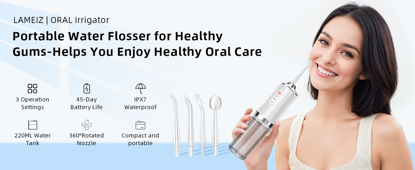 🪥Irrigador Oral Portable😁MANTÉN UNA BOCA LIMPIA Y SANA