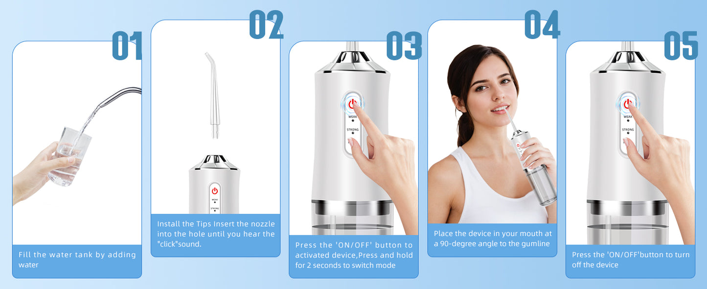 🪥Irrigador Oral Portable😁MANTÉN UNA BOCA LIMPIA Y SANA