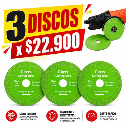 💿¡LLEVA 3 DISCOS CORTE DE DIAMANTE POR EL PRECIO DE 2!🤩